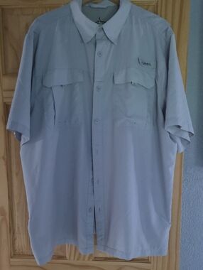 Habit Men's Lightweight Short Sleeve Button Shirt - Light Gray